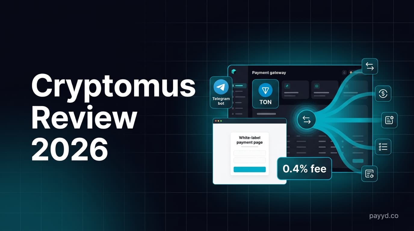 Cryptomus Review 2026 — 0.4% Fees, White-Label & Telegram Bot