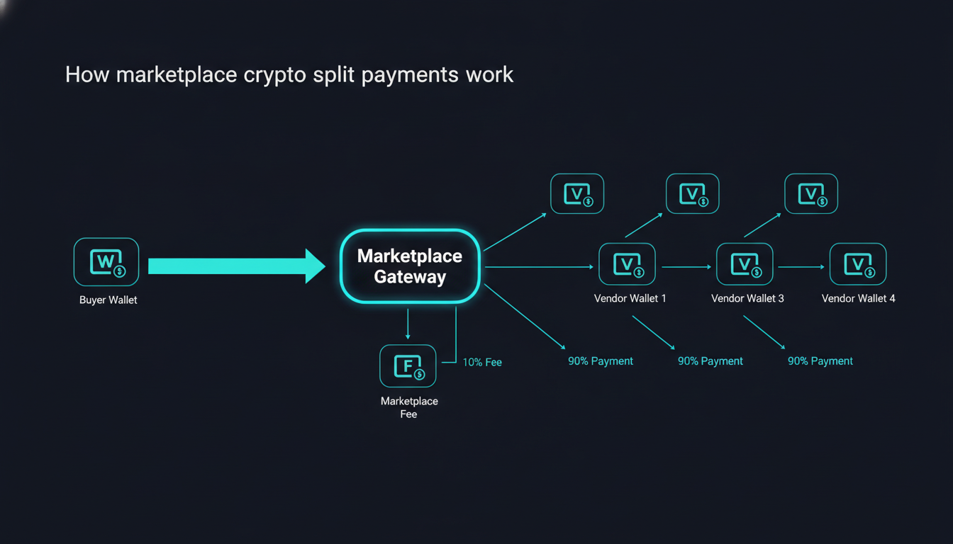 How marketplace crypto split payments work